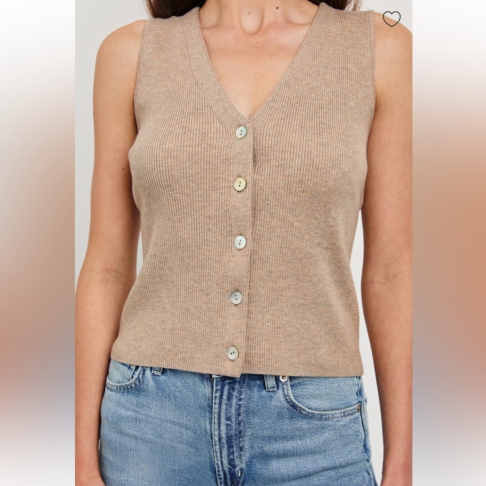 NWT Rails Rosa Button Vest Eco Collection in Oatmeal - M - Picture 2 of 10